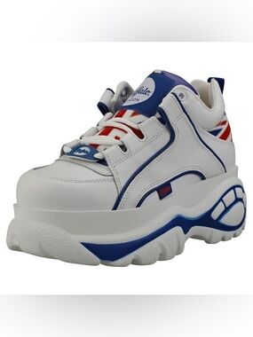 Buffalo London UK Flag Classic Low Leather Sneakers
